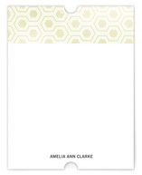 Distressed Hex Personalized Stationery