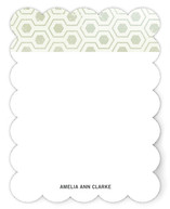 Distressed Hex Personalized Stationery