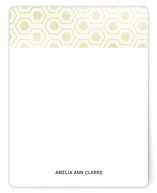 Distressed Hex Personalized Stationery