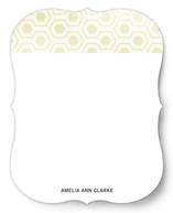 Distressed Hex Personalized Stationery
