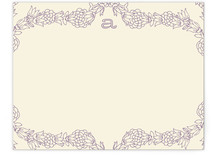 Simple Floral Border Personalized Stationery