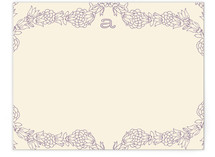 Simple Floral Border Personalized Stationery