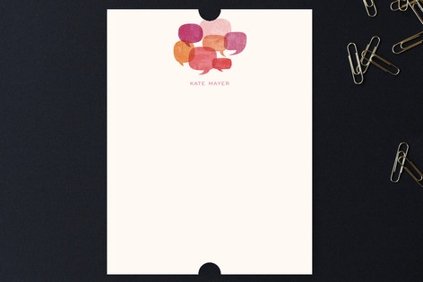 Talk Bubbles Personalized Stationery