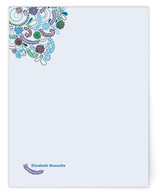 Flower Patterned Personalized Stationery