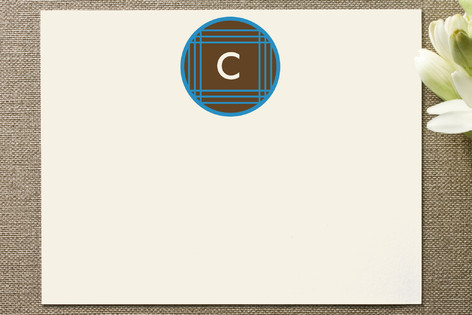 Plaid Shield Personalized Stationery