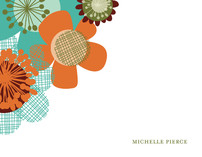 Retro Floral Personalized Stationery, by Mandy Gordon