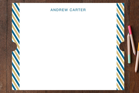 Side Stripes Personalized Stationery