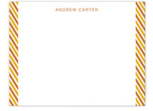 Side Stripes Personalized Stationery
