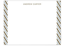 Side Stripes Personalized Stationery