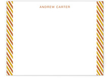 Side Stripes Personalized Stationery