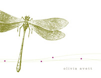 Dragonfly Personalized Stationery, by Amanda Larsen Design