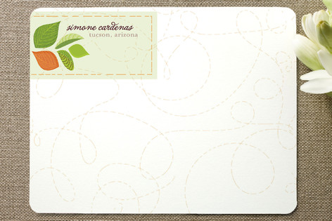 Whirling Leaves Personalized Stationery