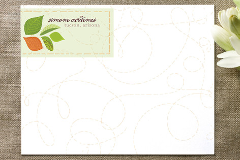 Whirling Leaves Personalized Stationery
