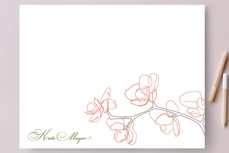 Orchid Personalized Stationery