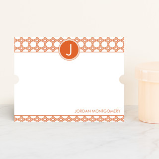 Mod Disc Monogram Personalized Stationery