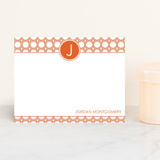 Mod Disc Monogram Personalized Stationery