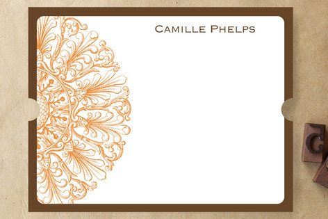Round Flourish Personalized Stationery