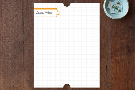 Grid with Label Personalized Stationery
