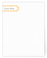 Grid with Label Personalized Stationery