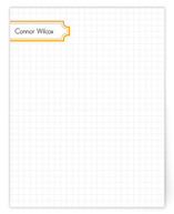 Grid with Label Personalized Stationery