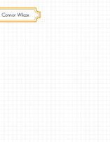 Grid with Label Personalized Stationery, by Whisker Graphics