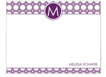 Mod Disc Monogram Personalized Stationery