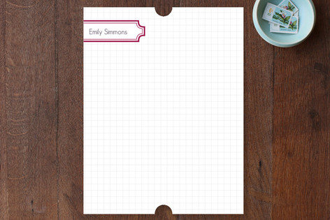 Grid with Label Personalized Stationery