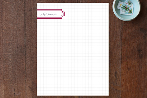 Grid with Label Personalized Stationery