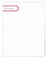 Grid with Label Personalized Stationery