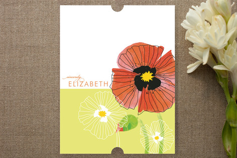 chic poppies Personalized Stationery