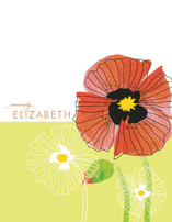 chic poppies Personalized Stationery, by Gakemi Art+Design