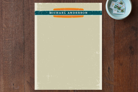 Grunge Label Personalized Stationery