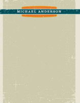 Grunge Label Personalized Stationery, by Dish & Spoon