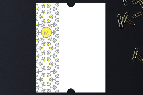 lemon lace Personalized Stationery