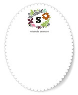 Initial Wreath Personalized Stationery