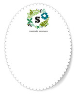 Initial Wreath Personalized Stationery