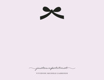 Paris + Vintage Ribbon Personalized Stationery