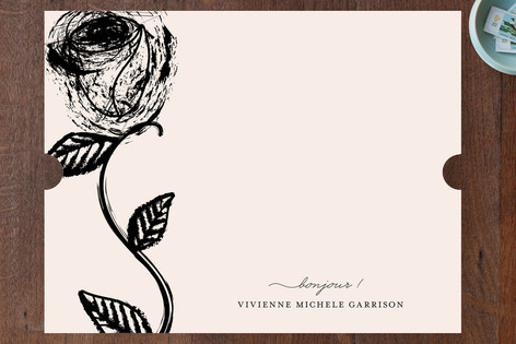 Paris + In The Rose Garden Personalized Stationery