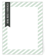 Stripes and Ribbon Personalized Stationery