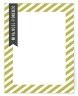 Stripes and Ribbon Personalized Stationery
