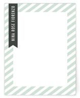 Stripes and Ribbon Personalized Stationery