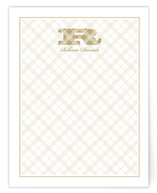Pleasing Plaid Personalized Stationery