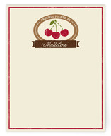 Vintage Fruit Crate Personalized Stationery