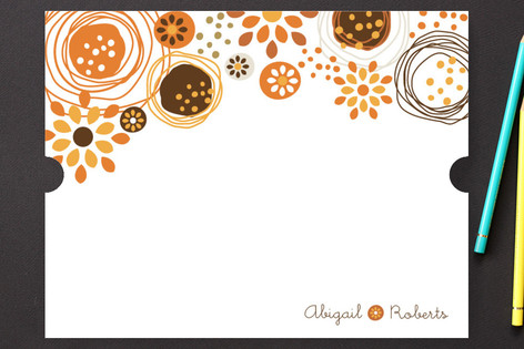 Dancing Flowers Personalized Stationery