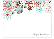 Dancing Flowers Personalized Stationery