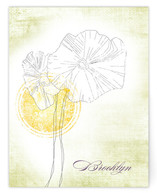 Parchment Flower Personalized Stationery