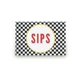 Vintage Race Car Table Signs