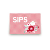 Retro Floral Garden Table Signs