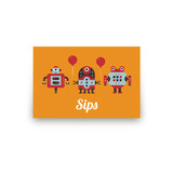 Robot Bleep Bleep Table Signs