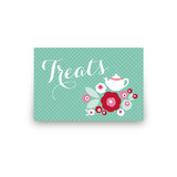Retro Floral Garden Table Signs